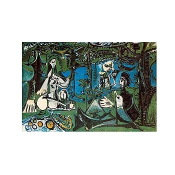 パブロ・ピカソ、【草上の昼食】、希少画集画、新品高級額・額装付 パブロ・ピカソ、【草上の昼食】、希少画集画、新品高級額・額装